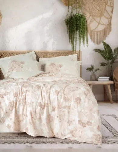 Cotton Box Dual Double Duvet Cover Set Vestige Beige - 1