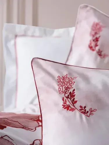 Cotton Box Двуспальное Элитное Сатиновое Постельное Белье Gules Красный - 4