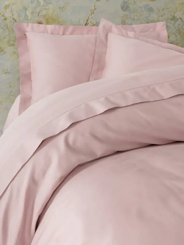 Cotton Box Elegant Powder Double Satin Duvet Cover Set - 2