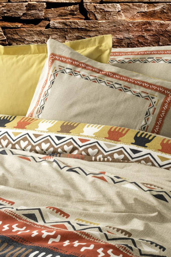 Cotton Box Etnich Duvet Cover Set Double Magnus Mustard - 2