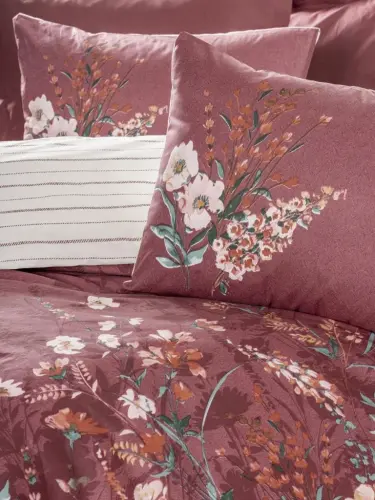 Cotton Box Feminine Double Bed Linen Set Vina Bordeaux - 1