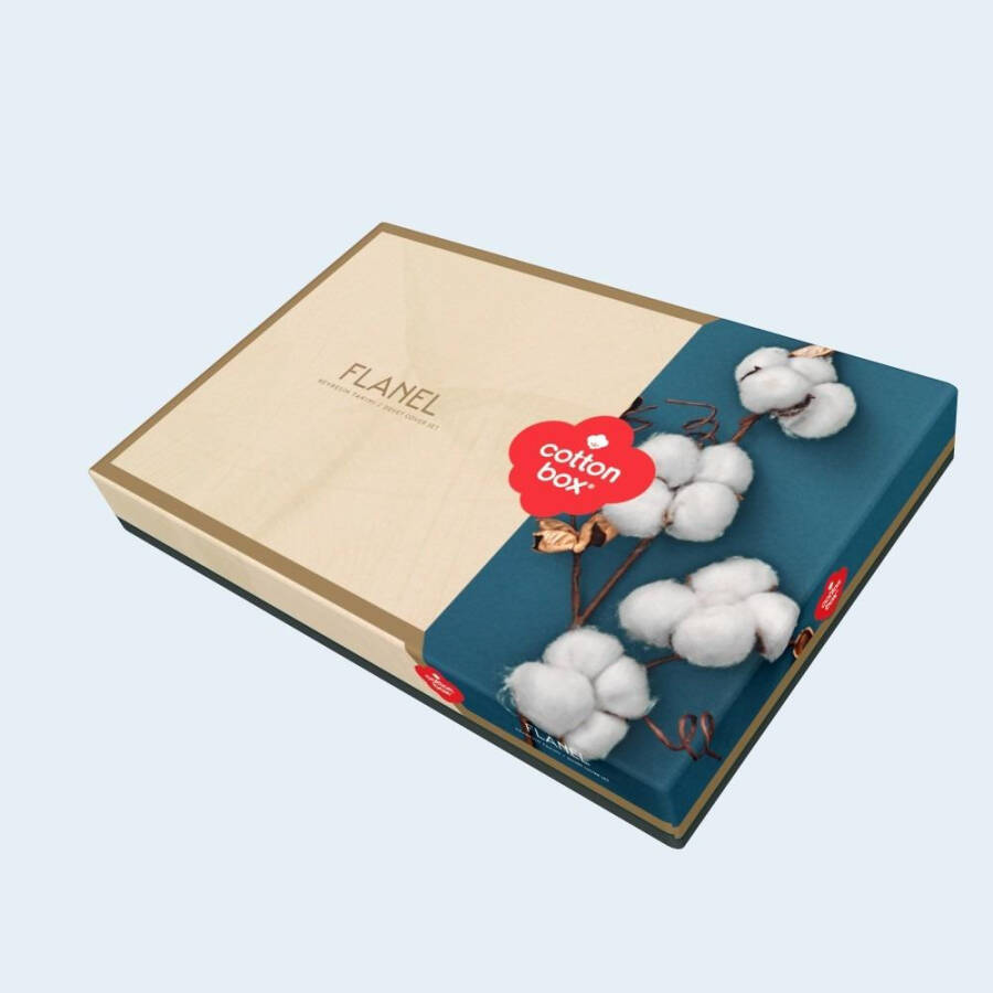 Cotton Box Flanel Nevresim Takımı Çift Kişilik Flowerland Kırmızı - 3