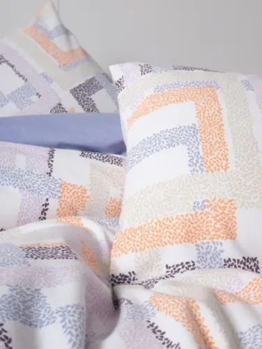 Cotton Box Flannel Double Bed Sheet Set Hayden Lilac - NEVRESIMDUNYASI (1)