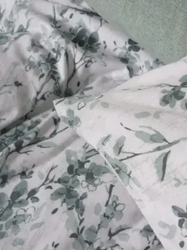 Cotton Box Flannel Duvet Cover Set Double Casey Petrol - NEVRESIMDUNYASI (1)