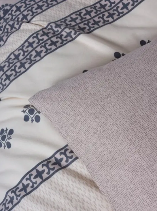 Cotton Box Flannel Duvet Cover Set Double Size Anita Caramel - 2