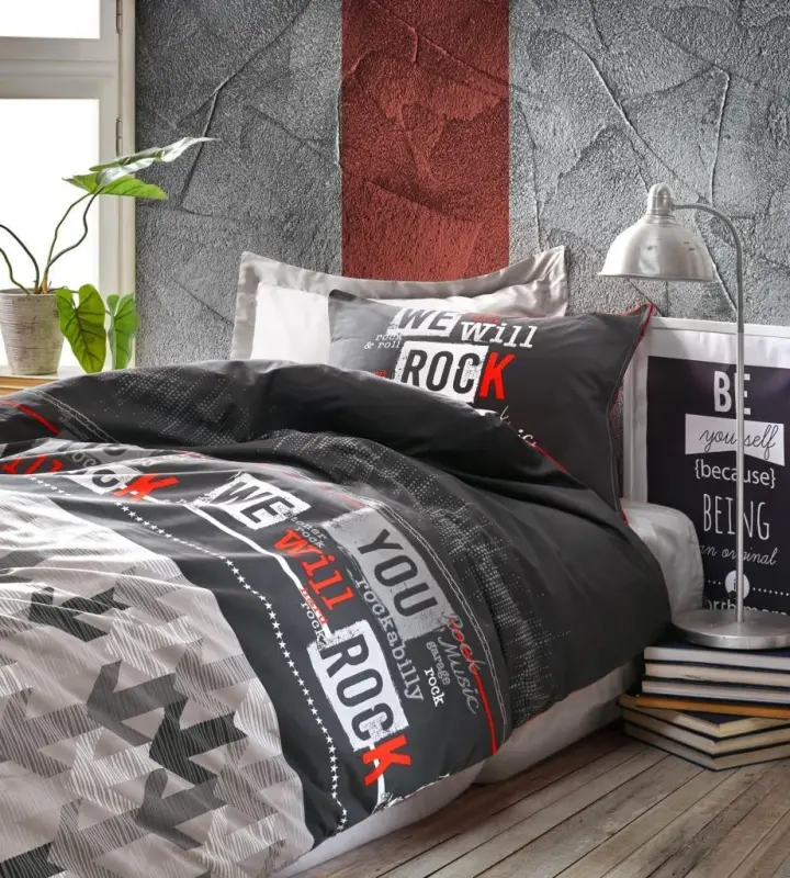 Cotton Box Genç Ranforce Duvet Cover Set Single Rock Red - 2
