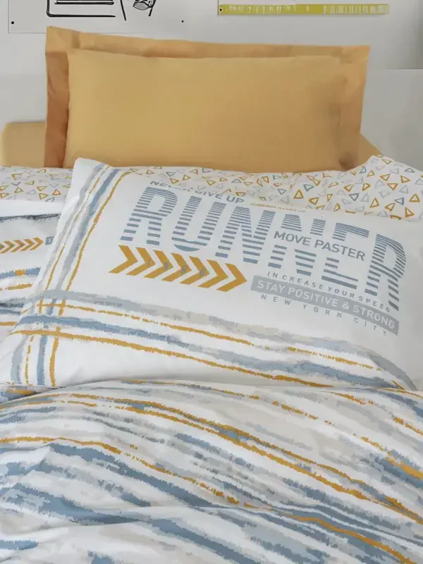 Cotton Box Genç Ranforce Nevresim Takımı Tek Kişilik Dashon Sarı - 2