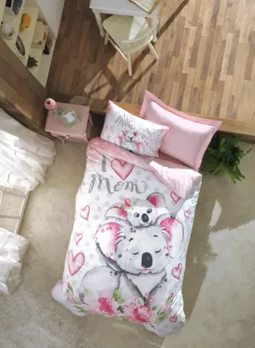 Cotton Box Genç Ranforce Nevresim Takımı Tek Kişilik Koala Pembe - NEVRESIMDUNYASI (1)