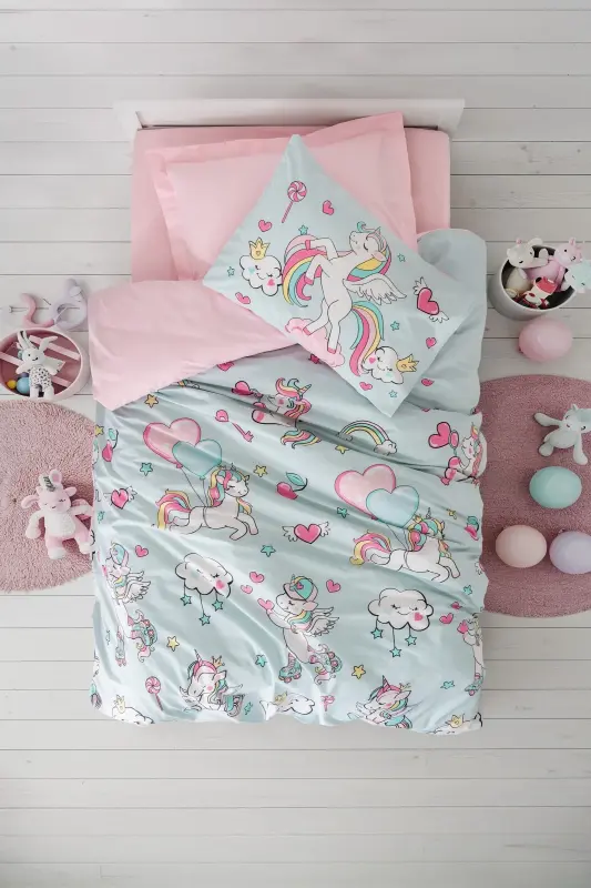 Cotton Box Genç Ranforce Nevresim Takımı Tek Kişilik Twinka Pembe - 1