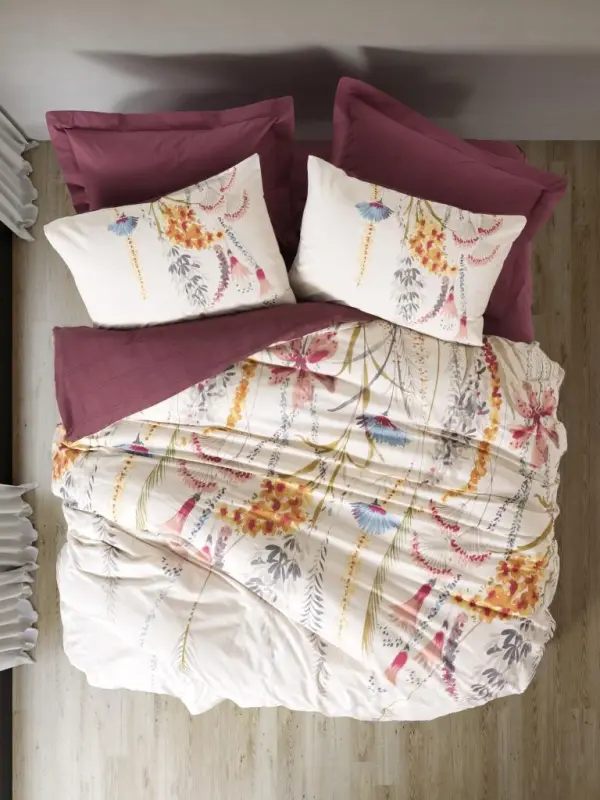 Cotton Box Ikki kishilik to'plam Flos Bordo - NEVRESIMDUNYASI