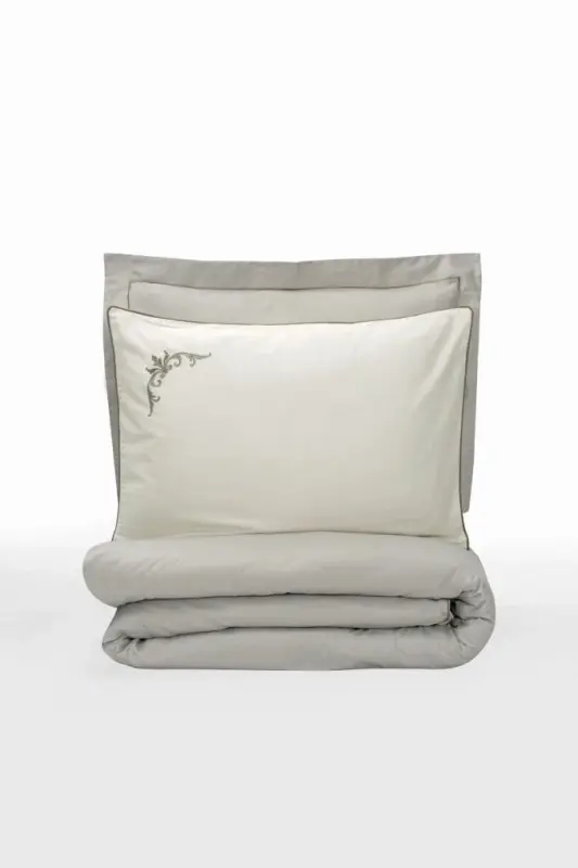 Cotton Box Juft ​​Kishilik Elit Saten Nevresim Taquimi Teresa Bej - 3