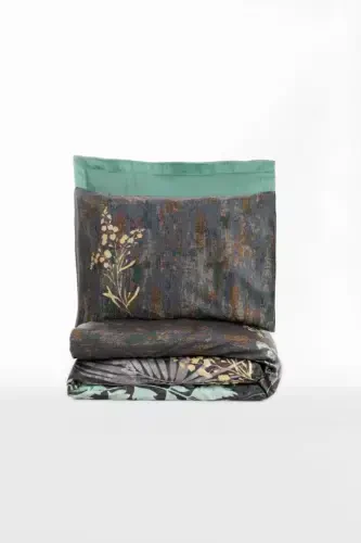 Cotton Box Juft Kişilik Saten Nevresim Takımı Clorasa Mint - 3