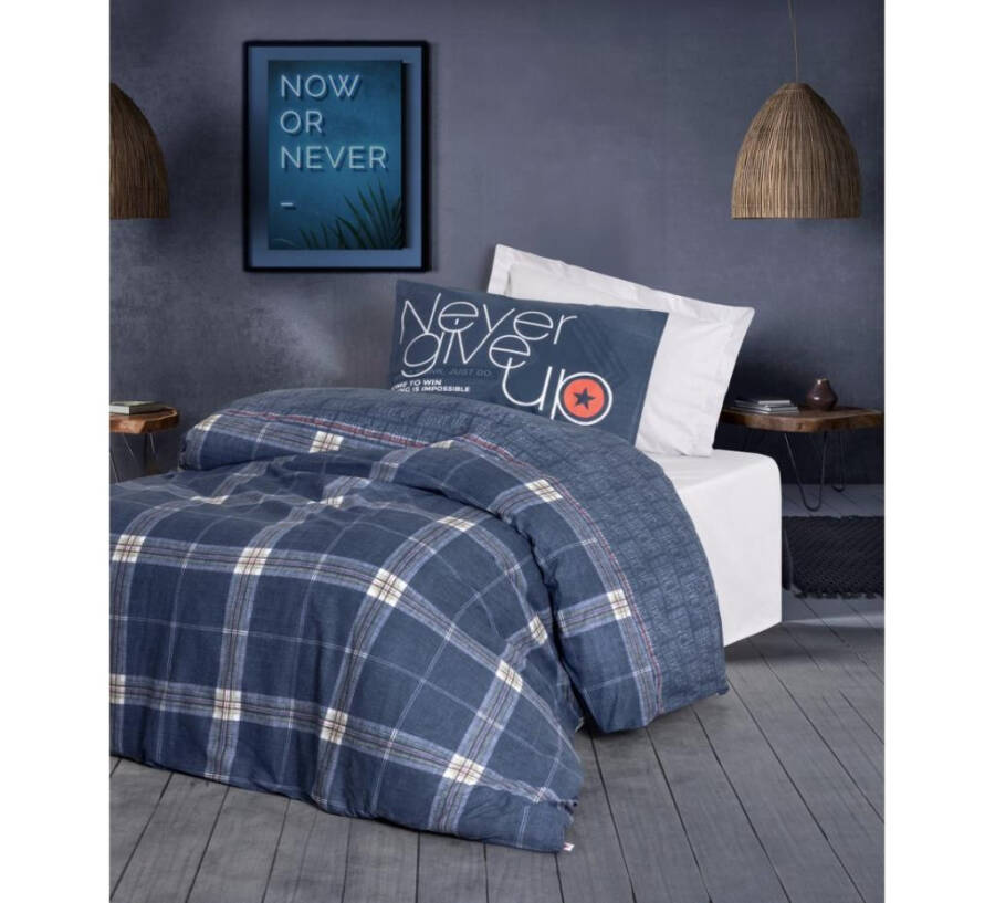 Cotton Box Junior Ranforce Duvet Cover Set Single Given Grey - 1