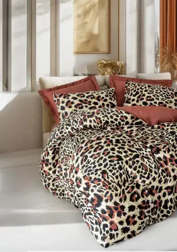 Cotton Box Leoluxe Tile Satin Duvet Cover Set Double Size - 1