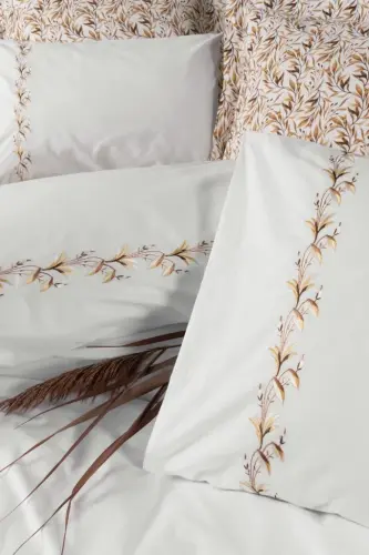 Cotton Box Majestic Series Double Bed Linen Set, Polite Cinnamon - NEVRESIMDUNYASI (1)