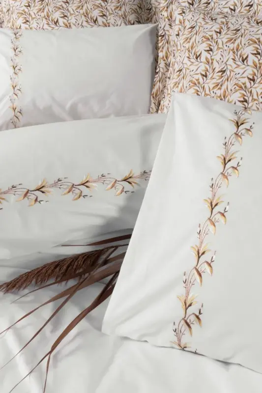 Cotton Box Majestic Series Double Bed Linen Set, Polite Cinnamon - 2