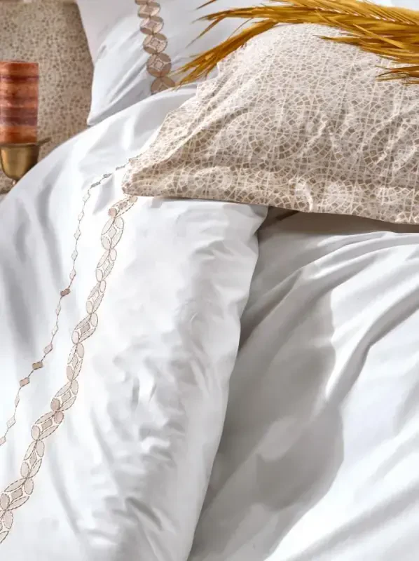 Cotton Box Majestic Seriyali Ikkilik Karavot To‘plami İnes bej - 2