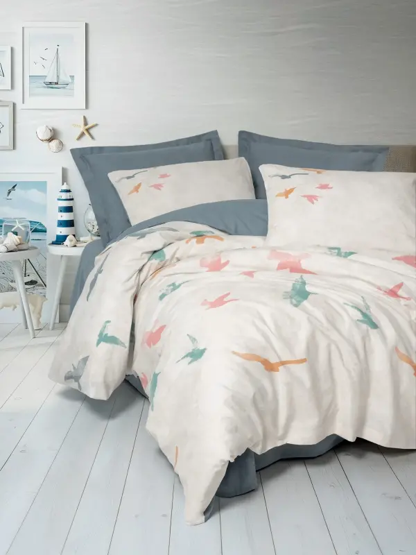 Cotton Box Maritime Çift Kişilik Nevresim Takımı Kalja Mavi - 1