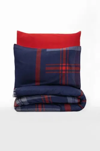 Cotton Box Masculine Single Duvet Cover Set Abel Red - 3