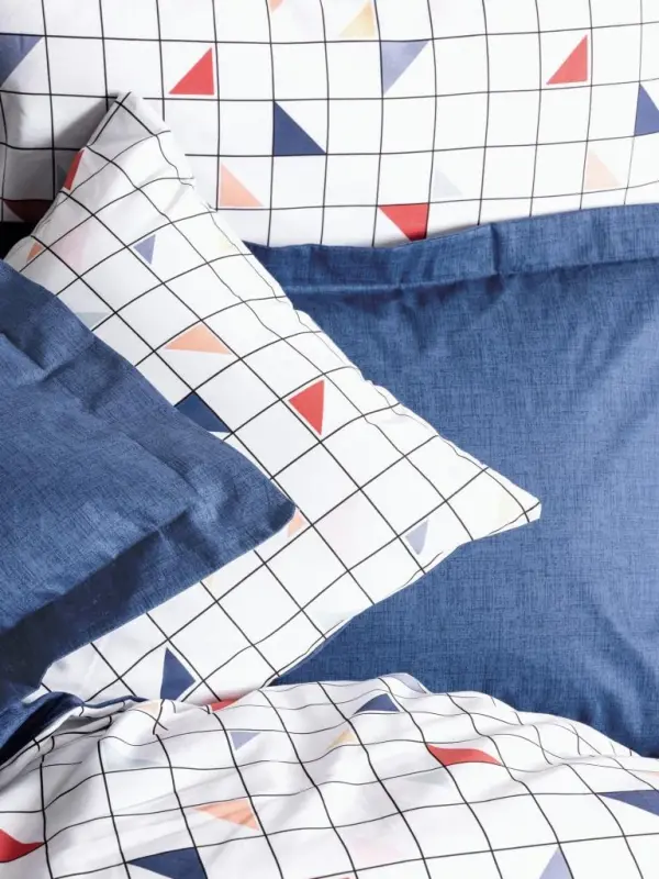 Cotton Box Minimal Double Bedspread Stew Blue - 2