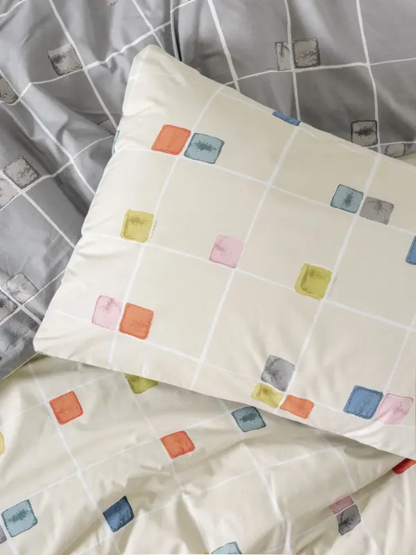 Cotton Box Minimal Single Duvet Cover Set Evo Gray - 2