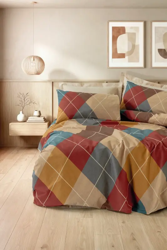 Cotton Box Modeline Çift Kişilik Nevresim Takımı Aspen Bej - NEVRESIMDUNYASI