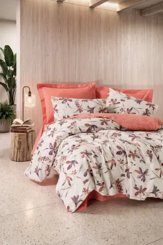 Cotton Box Modeline Çift Kişilik Nevresim Takımı Wilda Tarçın - 1