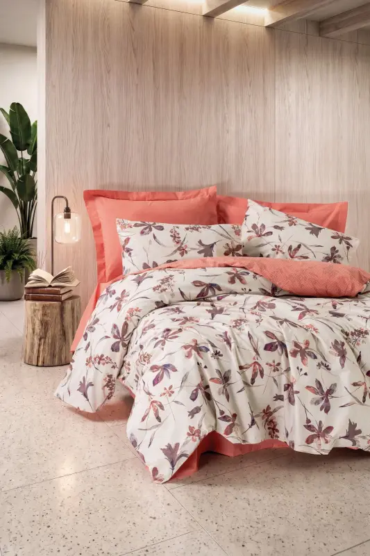 Cotton Box Modeline Çift Kişilik Nevresim Takımı Wilda Tarçın - 1