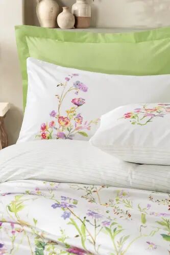 Cotton Box Modeline Ranforce Tek Kişilik Nevresim Takımı Meadow Yeşil - NEVRESIMDUNYASI (1)