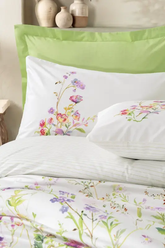 Cotton Box Modeline Ranforce Tek Kişilik Nevresim Takımı Meadow Yeşil - 2
