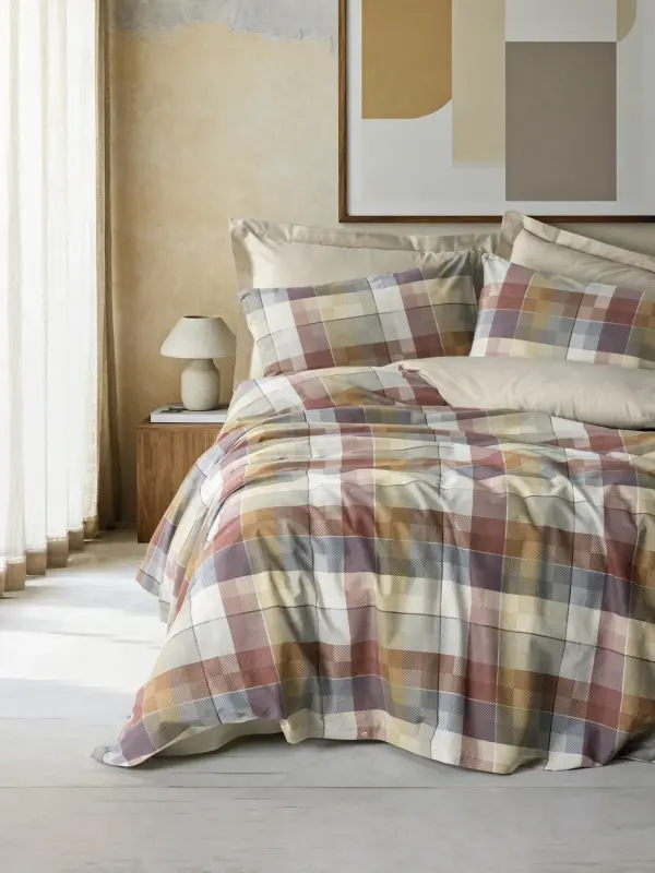 Cotton Box Modeline Tek Kişilik Nevresim Takımı Terra Bej - 1