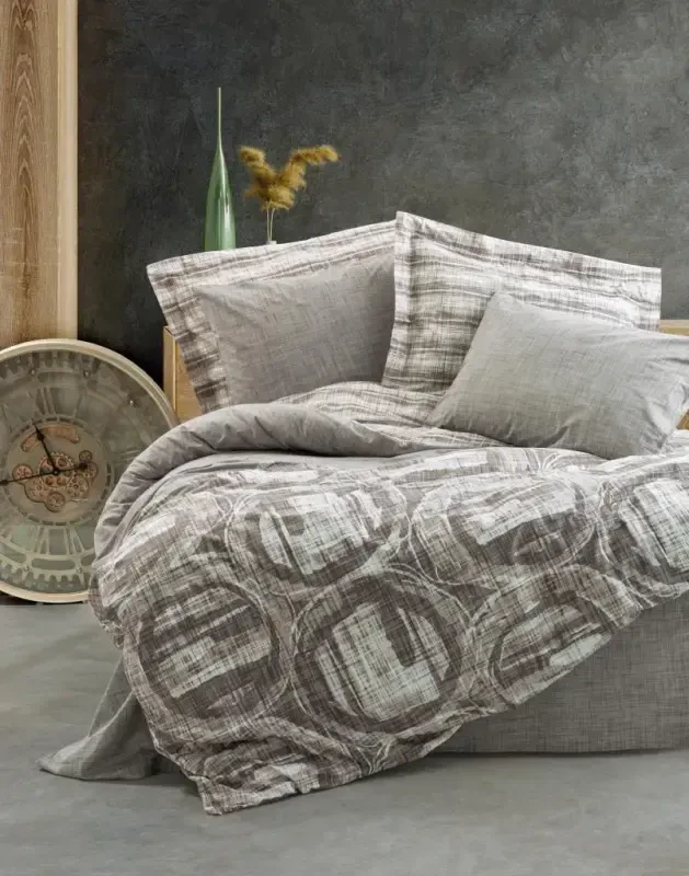 Cotton Box Modern Çift Kişilik Nevresim Takımı Root Vizon - 1