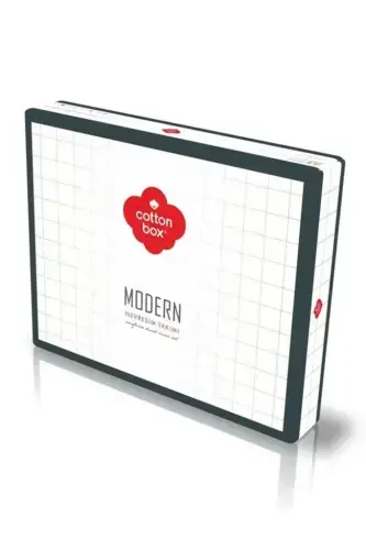 Cotton Box Modern Çift Kişilik Nevresim Toʻplami Niko Antrasit - 3