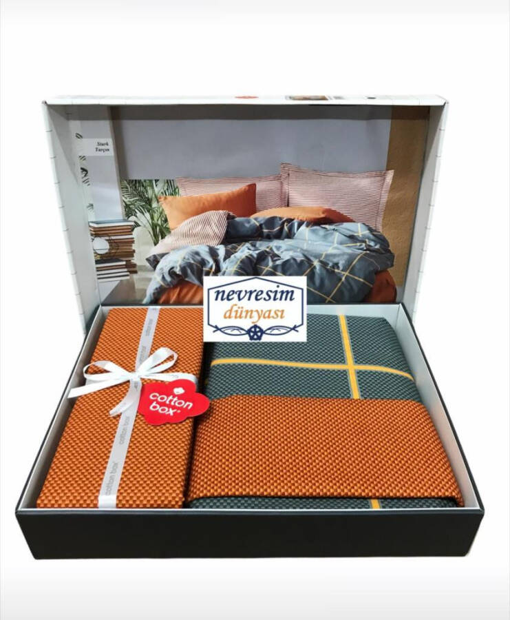 Cotton Box Modern Double Bed Duvet Set Stark Cinnamon - 4