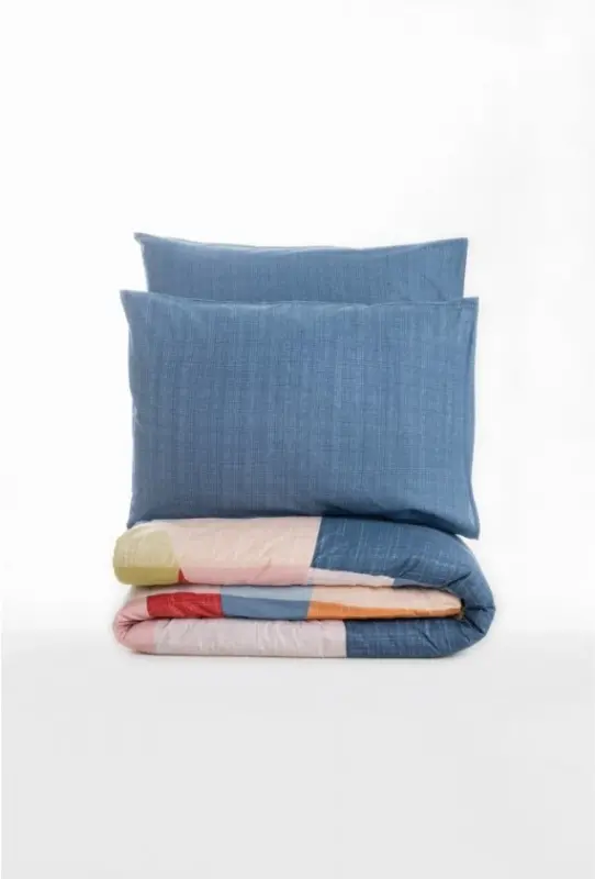 Cotton Box Modern Double Bed Sheet Set Cosy Blue - 3