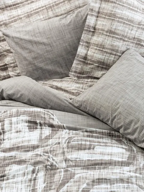Cotton Box Modern Double Size Duvet Cover Set Root Mink - 2