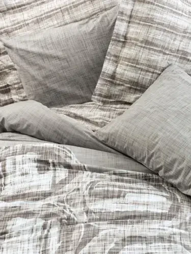 Cotton Box Modern Double Size Duvet Cover Set Root Mink - 2