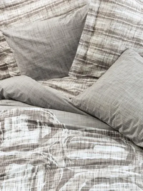 Cotton Box Modern Double Size Duvet Cover Set Root Mink - 2