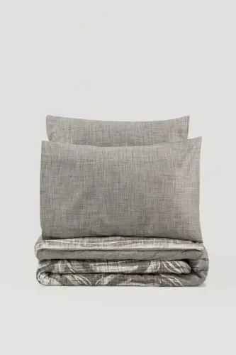 Cotton Box Modern Double Size Duvet Cover Set Root Mink - 3