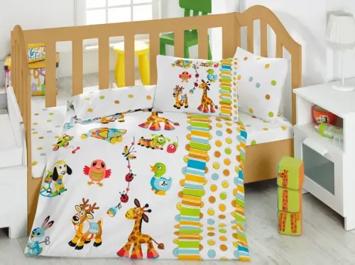 Cotton Box Oyun Bahçesi Turkuaz Bebek Nevresim Takımı - 1