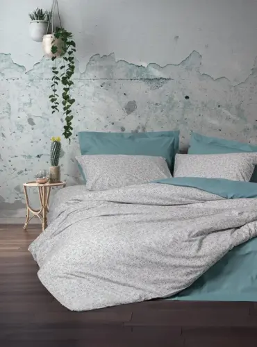 Cotton Box Petite Double Duvet Cover Set June Mint - 1