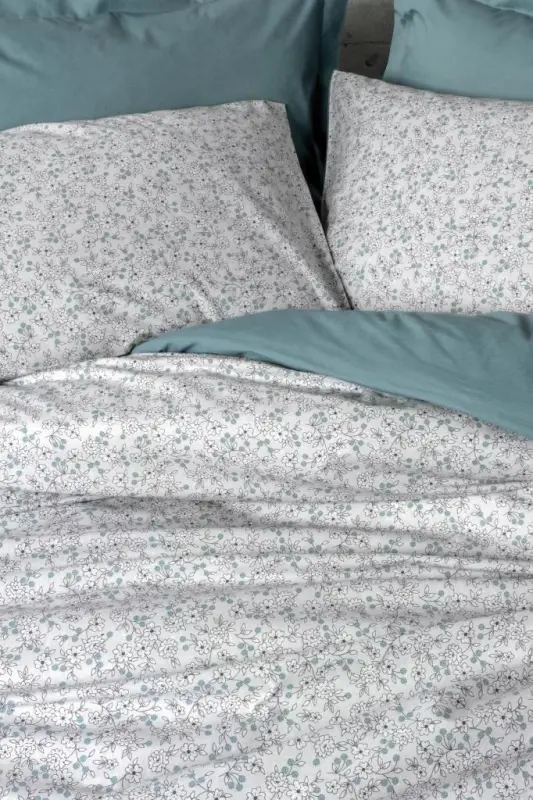 Cotton Box Petite Double Duvet Cover Set June Mint - 2