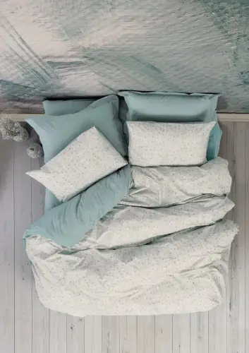 Cotton Box Petite Двуспальный Комплект Постельного Белья Drops Mint - 1