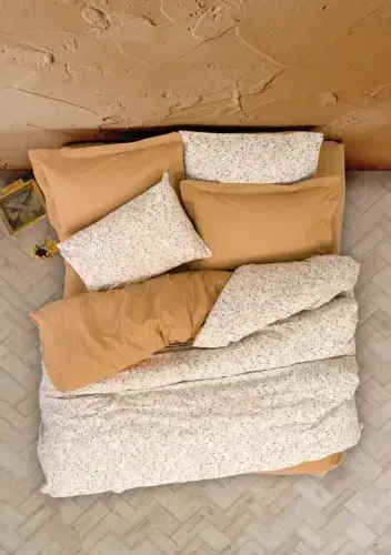 Cotton Box Petite Двуспальный Комплект Постельного Белья Posy Бежевый - 1