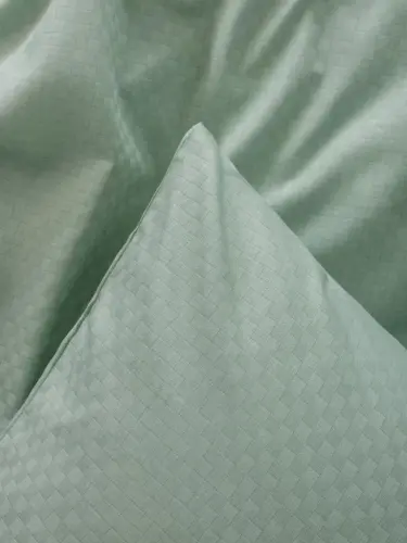 Cotton Box Plaid Double Duvet Cover Set Sage - NEVRESIMDUNYASI (1)