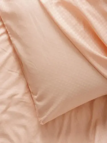 Cotton Box Plaid Double Duvet Cover Set Salmon - NEVRESIMDUNYASI (1)