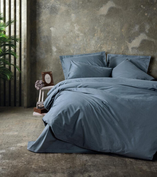 Cotton Box Plain Anthracite Single Person Ranforce Duvet Set - 1