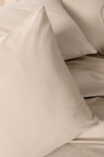 Cotton Box Plain Bej Çift Kişilik Nevresim Takımı - NEVRESIMDUNYASI (1)