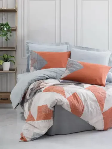 Cotton Box Ranforce Bedding Set Double Size Joseph Blue - 1