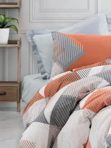 Cotton Box Ranforce Bedding Set Double Size Joseph Blue - NEVRESIMDUNYASI (1)